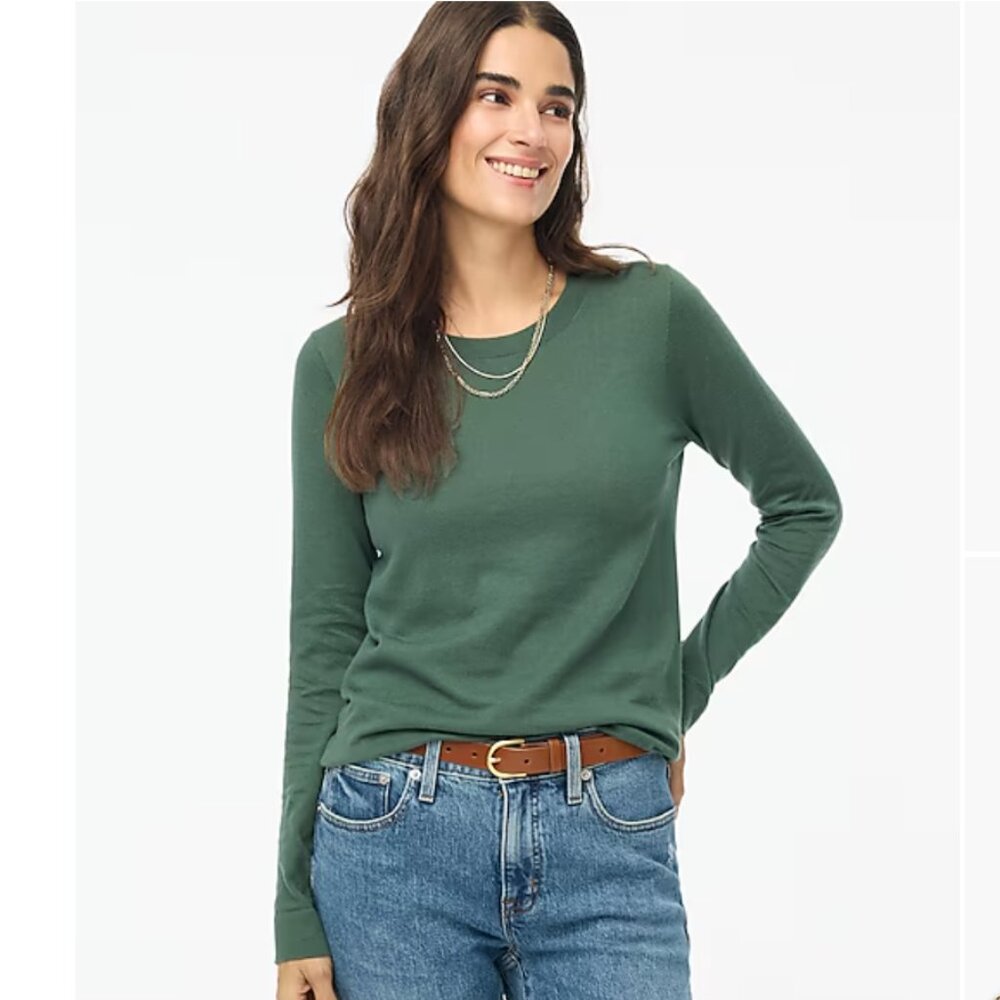 J. Crew Factory Size Large Green Long Sleeve Tee